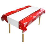 Fata de masa dreptunghiulara Flippy, PVC, 2.5 mm grosime, imprimeu Merry Christmas, potrivit pentru Craciun, utilizare