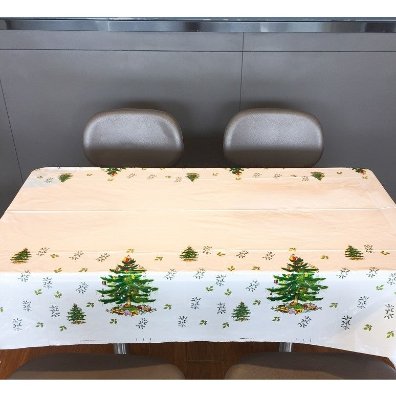 Fata de masa dreptunghiulara Flippy, PVC, 2.5 mm grosime, imprimeu braduri, potrivit pentru Craciun, utilizare