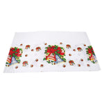 Fata de masa dreptunghiulara Flippy, PVC, 2.5 mm grosime, imprimeu clopotei, potrivit pentru Craciun, utilizare