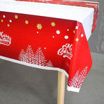Fata de masa dreptunghiulara Flippy, PVC, 2.5 mm grosime, imprimeu Merry Christmas, potrivit pentru Craciun, utilizare