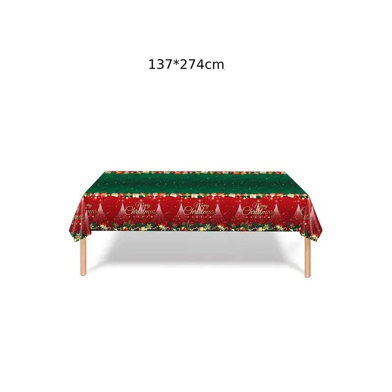 Fata de Masa Festiva, Flippy, Dreptunghiulara, Imprimeu Merry Christmas, Tema Craciun, Rezistenta la Apa, din PVC, 137