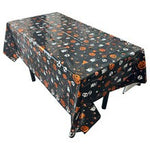 Fata de Masa, Flippy, din Folie, Imprimeu Halloween - Boo, 137 x 274 cm, Negru