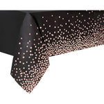 Fata de Masa, Flippy, din PEVA, Imprimeu Buline Roz, 137 x 274 cm, Impermeabila, Fara Pete, Curatare Rapida, Negru