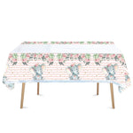 Fata de Masa, Flippy, din Plastic, Imprimeu Elefanti, 180 x 108 cm, Roz
