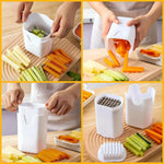 Feliator de Fructe si Legume, Flippy, din Plastic si Otel, Mecanic, Taiere 1.2 cm Grosime, 14 x 9.5 x 8 cm, Alb
