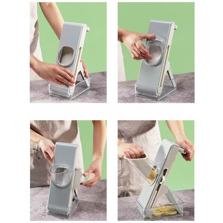 Feliator de Legume Multifunctional, Flippy, Taieturi Diferite, Razatoare pentru Bucatarie, Taietor de Cartofi, Presa