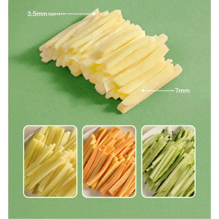 Feliator de Legume Multifunctional, Flippy, Taieturi Diferite, Razatoare pentru Bucatarie, Taietor de Cartofi, Presa