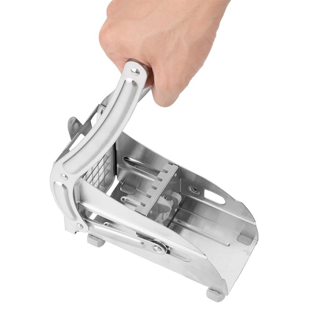 Feliator manual Flippy, pentru cartofi pai si legume, din inox, cu 2 dimensiuni de feliere, 25.5 x 11.7 cm, argintiu