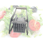 Feliator manual Flippy, pentru cartofi pai si legume, din inox, cu 2 dimensiuni de feliere, 25.5 x 11.7 cm, argintiu