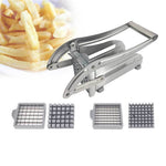 Feliator manual Flippy, pentru cartofi pai si legume, din inox, cu 2 dimensiuni de feliere, 25.5 x 11.7 cm, argintiu