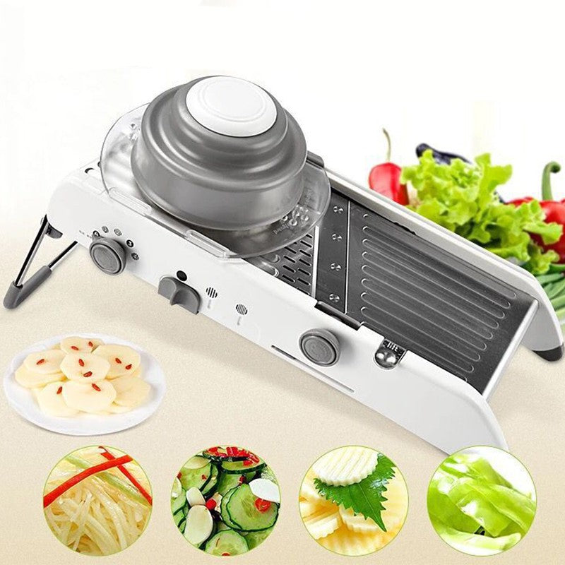 Feliator Manual Multifunctional, Flippy, Usor de Folosit, pentru Legume, Fructe, Razatoare, Otel Inoxidabil, Accesoriu