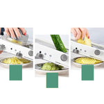 Feliator Manual Multifunctional, Flippy, Usor de Folosit, pentru Legume, Fructe, Razatoare, Otel Inoxidabil, Accesoriu