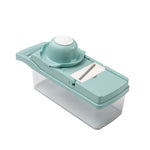 Feliator Multifunctional, Flippy, Razatoare, 8 in 1, pentru Fructe si Legume, 10 Piese, Lame de Inox, Recipient