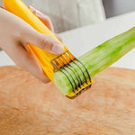 Feliator pentru Alimente, Flippy, Accesoriu pentru Bucatarie, Cutit pentru Legume si Fructe, Model Banana, Ergonomic,