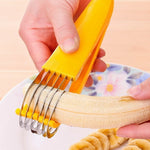 Feliator pentru Alimente, Flippy, Accesoriu pentru Bucatarie, Cutit pentru Legume si Fructe, Model Banana, Ergonomic,