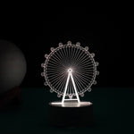Lampa LED decorativa, Flippy, 3D, Roata Panoramica, cu telecomanda, doua moduri de alimentare USB si baterii, 20 cm