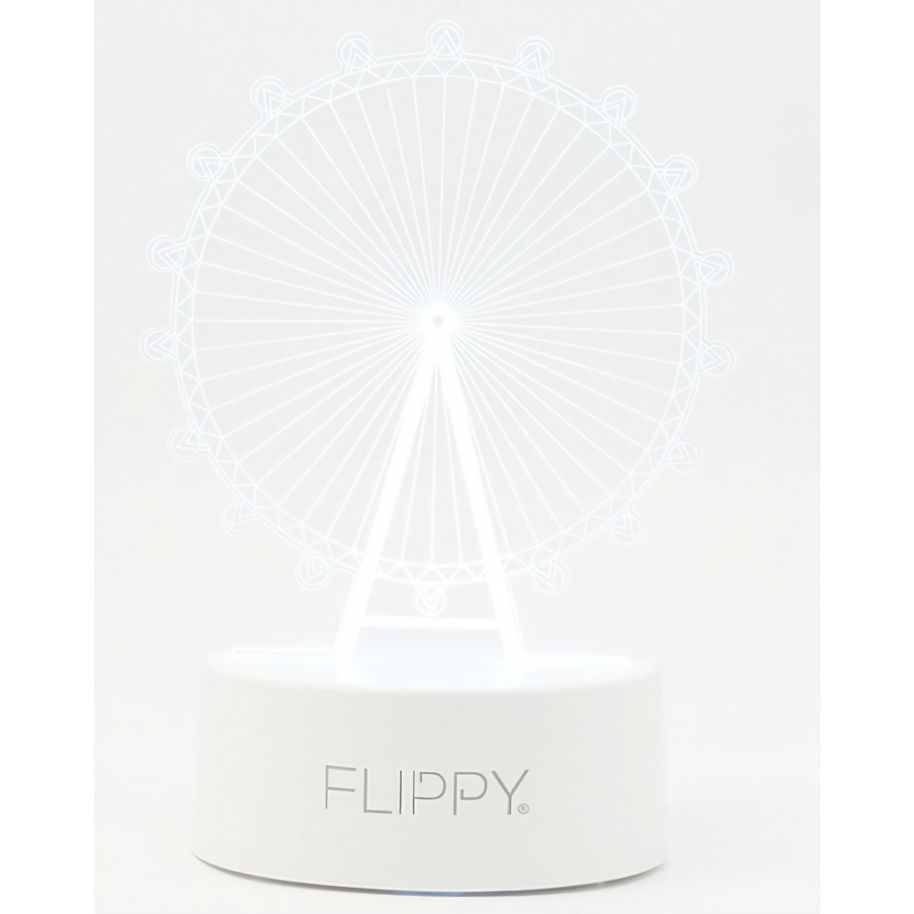 Lampa LED decorativa, Flippy, 3D, Roata Panoramica, cu telecomanda, doua moduri de alimentare USB si baterii, 20 cm
