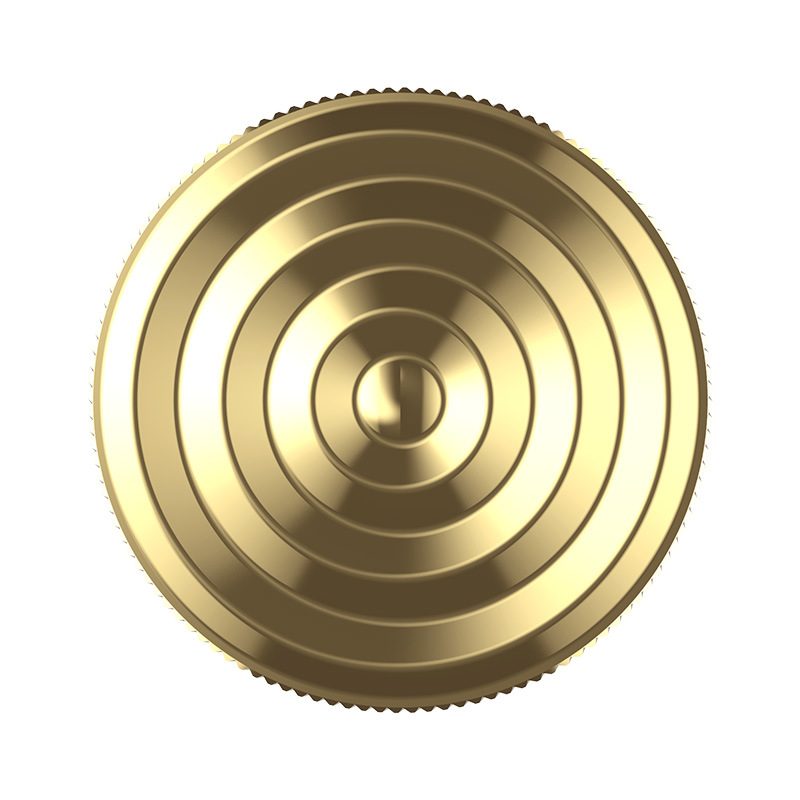 Fidget Spinner Titirez Anti Stress, Flippy, Tip Pandativ / Breloc, Ondulatii Mari, Otel Inoxidabil, 30x30x8 mm, Auriu