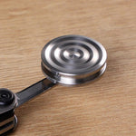 Fidget Spinner Titirez Anti Stress, Flippy, Tip Pandativ / Breloc, Ondulatii Mari, Otel Inoxidabil, 30x30x8 mm, Argintiu