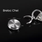 Fidget Spinner Titirez Anti Stress, Flippy, Tip Pandativ / Breloc, Ondulatii Mici, Otel Inoxidabil, 30x30x8 mm, Silver