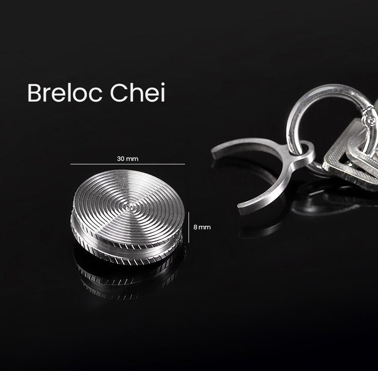 Fidget Spinner Titirez Anti Stress, Flippy, Tip Pandativ / Breloc, Ondulatii Mici, Otel Inoxidabil, 30x30x8 mm, Silver