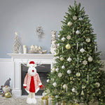 Figurina Decorativa, Pentru Craciun, Flippy, Ren, Picioare Telescopice, Inaltime Reglabila 42 - 80 cm, cu Haina,