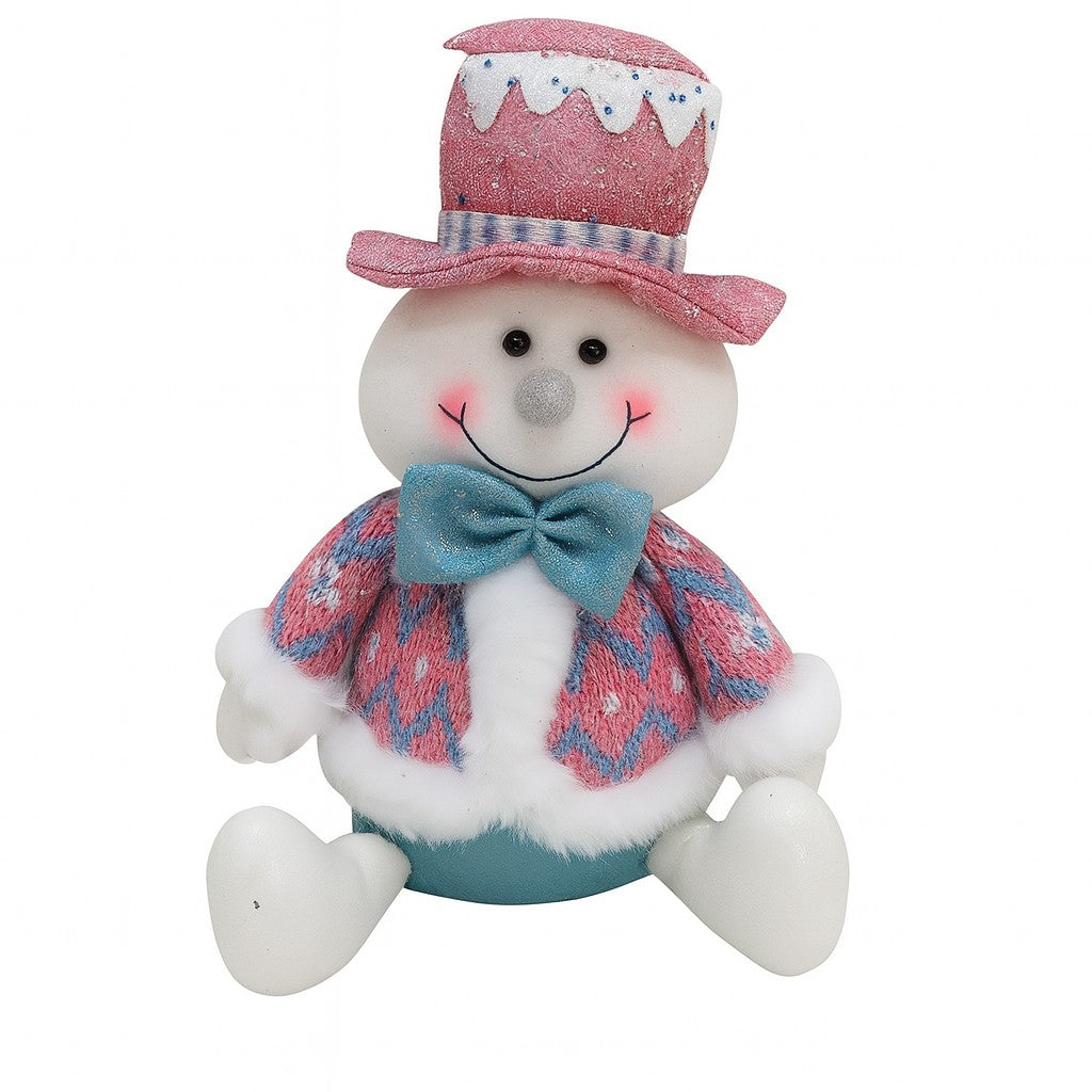 Figurina de Craciun Om de Zapada cu Palarie, Flippy, Figurina Decorativa Om de Zapada pentru Sarbatorile de Iarna, 26 x