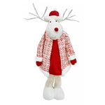 Figurina Decorativa, Pentru Craciun, Flippy, Ren, Picioare Telescopice, Inaltime Reglabila 42 - 80 cm, cu Haina,