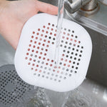 Filtru Chiuveta, Flippy, Anti-infundare, cu Ventuze, 14.5 x 14.5 cm, Flexibil, Alb