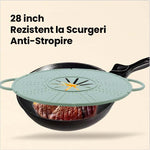 Capac Sita pentru Tigaie, Flippy, 28 inch, Capac din Silicon pentru Scuregere, Rezistent la Remperaturi ridicate,