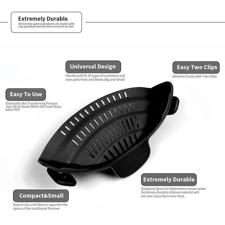 Strecurator Filtru pentru Vase, Flippy, din Silicon Rezistent la Temperaturi Inalte, Universal, Paste, Legume, Fructe,