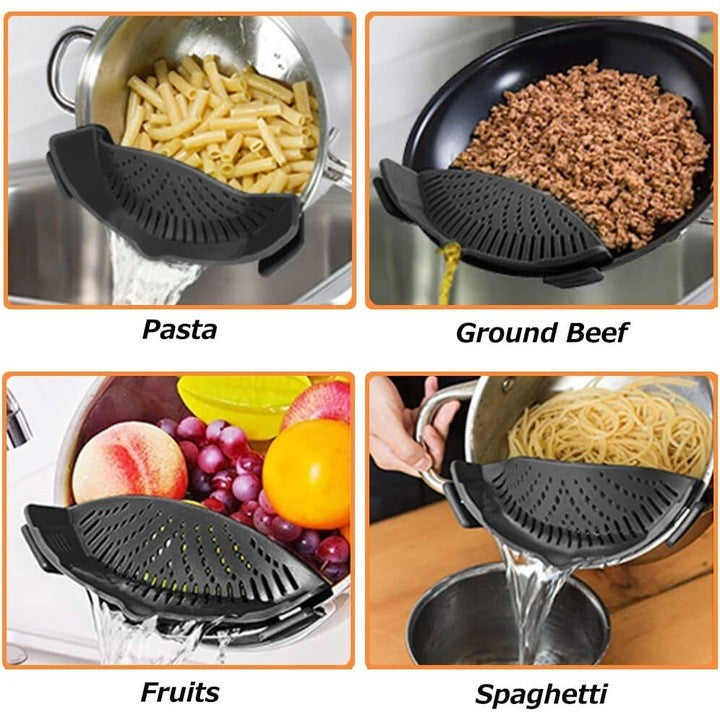 Strecurator Filtru pentru Vase, Flippy, din Silicon Rezistent la Temperaturi Inalte, Universal, Paste, Legume, Fructe,