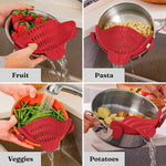 Strecurator Filtru pentru Vase, Flippy, din Silicon Rezistent la Temperaturi Inalte, Universal, Paste, Legume, Fructe,