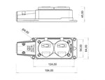 Fisa SCHUKO cauciuc cu capac Bemis BK1-1402-3612 2P+E 2 iesiri 16A 250V IP54