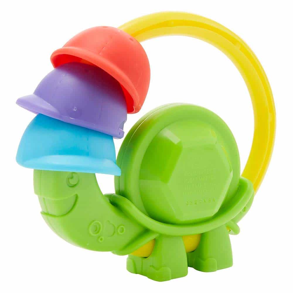 Fisher Price, Turtle Clacker, Zornăitoare cu jucărie pentru dințișori 2-în-1, Unisex, 3+ luni - Olmarkt