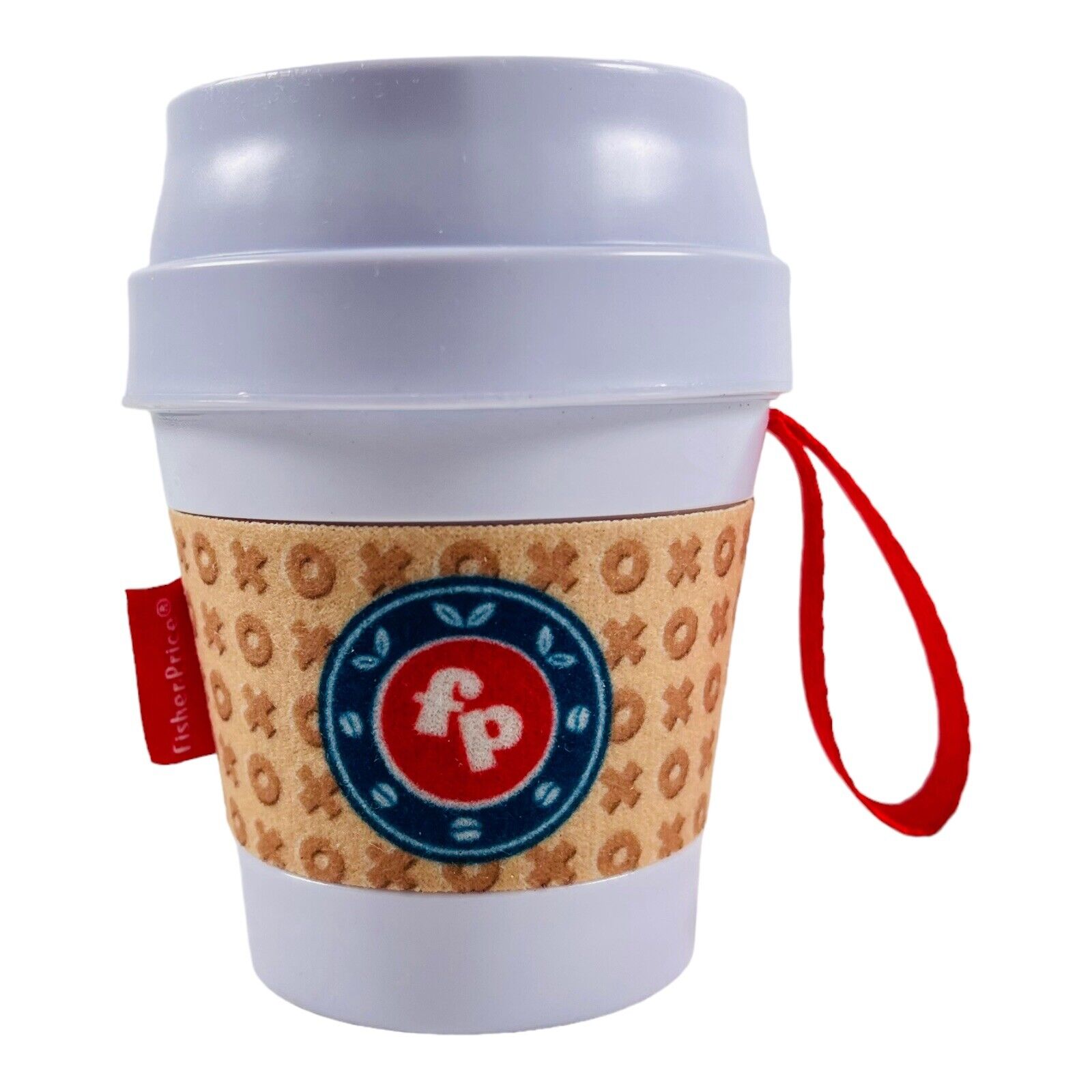 Fisher Price, Coffee Cup, Zornăitoare cu jucărie pentru dințișori 2-în-1, Unisex, 3+ luni - Olmarkt