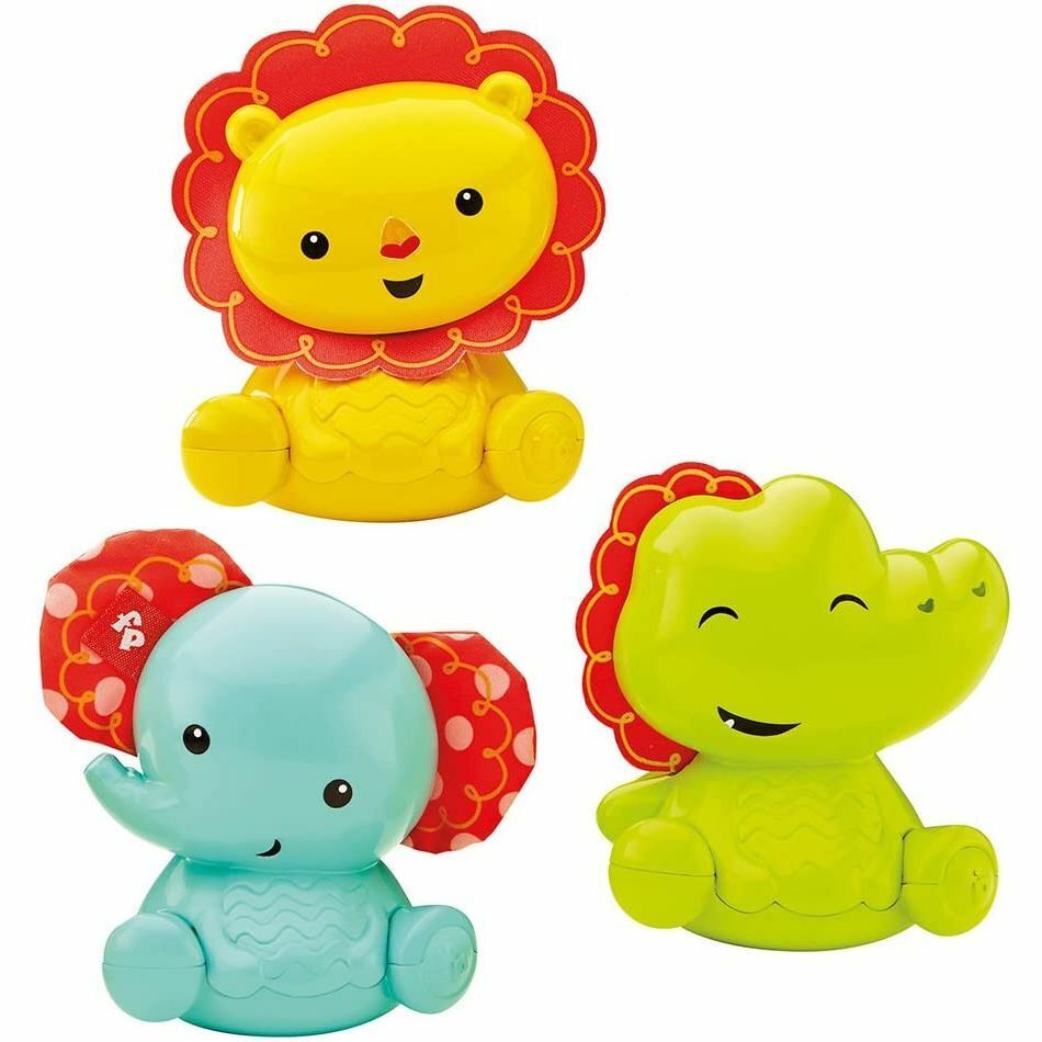 Fisher Price, Roly-Polly Friends, Leu,Elefant,Crocodil, Seturi de jucării zornăitoare, 3+ luni - Olmarkt