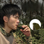 Kit supravieturie Flippy, Fluier multifunctional 7 in 1, pentru drumetii, hiking, lupa, fluier, termometru, depozitare