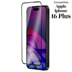 Folie de Protectie Ceramica, Flippy, Compatibila cu Apple iPhone 16 Plus, Ceramics 9D, Antisoc, Margini Negre,