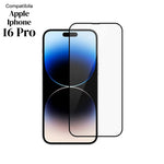 Folie de Protectie Ceramica, Flippy, Compatibila cu Apple iPhone 16 Pro, Ceramics 9D, Antisoc, Margini Negre,