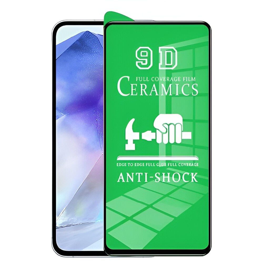 Folie de Protectie Ceramica, Flippy, Compatibila cu Samsung Galaxy A15, A15 5G, Ceramics 9D, Antisoc, Margini Negre,