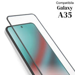 Folie de Protectie Ceramica, Flippy, Compatibila cu Samsung Galaxy A35 4G, A35 5G, Ceramics 9D, Antisoc, Margini Negre,