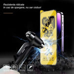 Folie de protectie Ceramica, Flippy, compatibila cu Apple iPhone 15 Pro Max, Transparenta HD, 9H, margini negre