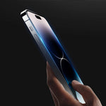 Folie de protectie Ceramica, Flippy, compatibila cu Apple iPhone 15 Pro Max, Transparenta HD, 9H, margini negre
