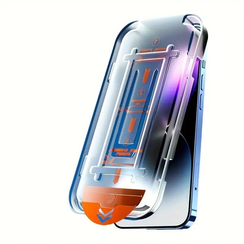 Folie de Protectie cu Instalare Rapida, Flippy, pentru Apple iPhone 15, Privacy Tempered Glass Easy Tool, Full Cover,