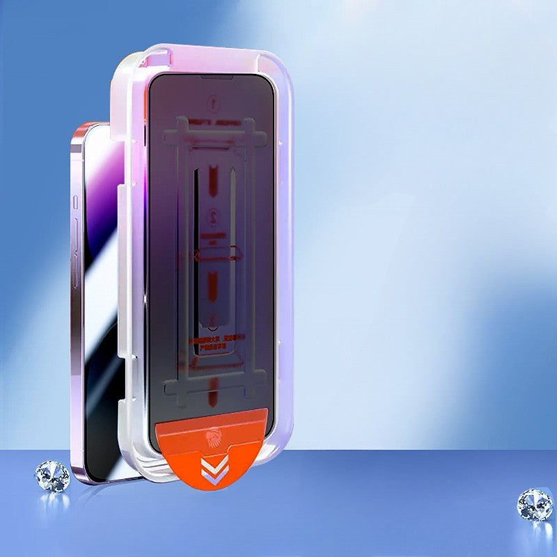 Folie de Protectie cu Instalare Rapida, Flippy, pentru Apple iPhone 15 Pro, Privacy Tempered Glass Easy Tool, Full