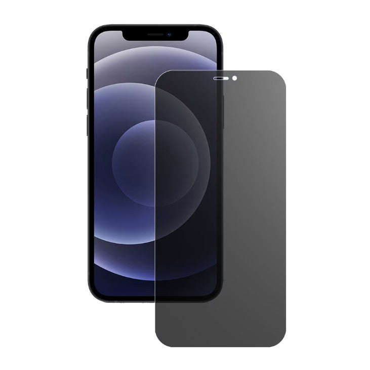 Folie de Protectie, Flippy, pentru iPhone 15, Matte Ceramic Privacy, 9H, Confidentialitate 30°, Anti-Soc, Negru