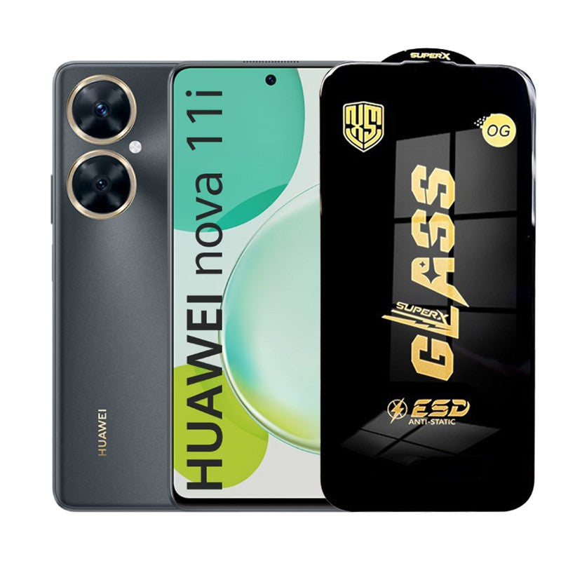Folie de Protectie pentru Huawei Nova 11 i, Flippy, Sticla Securizata ESD, Margini Negre, Rezistenta la Zgirieturi,