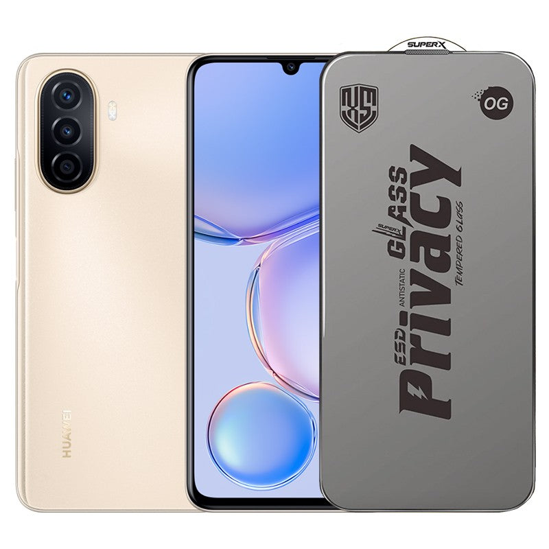 Folie de Protectie pentru Huawei Nova Y71, Flippy, Sticla Securizata ESD Antistatica, Super-X Privacy OG, Margini