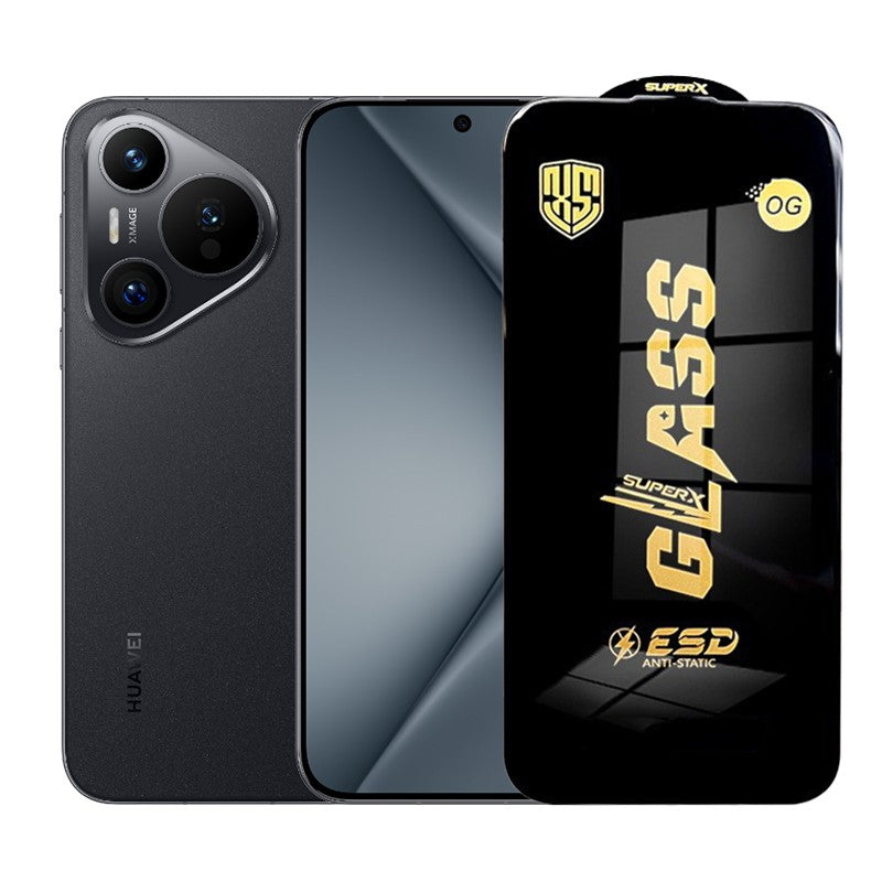 Folie de Protectie pentru Huawei Pura 70, Flippy, Sticla Securizata ESD, Margini Negre, Rezistenta la Zgirieturi,